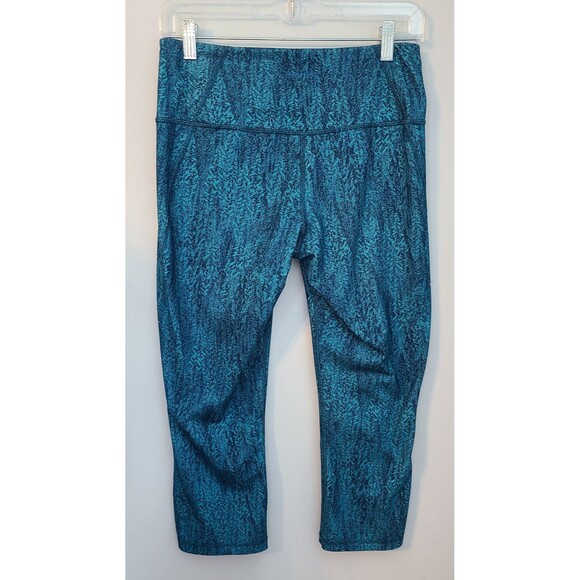 Patagonia Blue Heathered Womens M Crop Leggings Athleisure Yoga Exercise 21915 - Picture 2 of 16